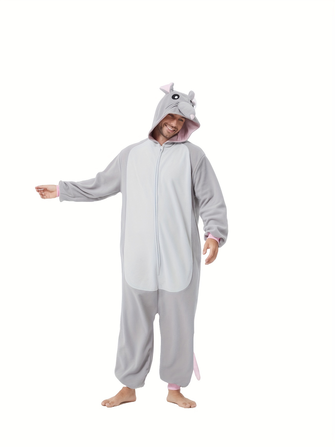 Men's Fleece Cartoon Onesie Costume